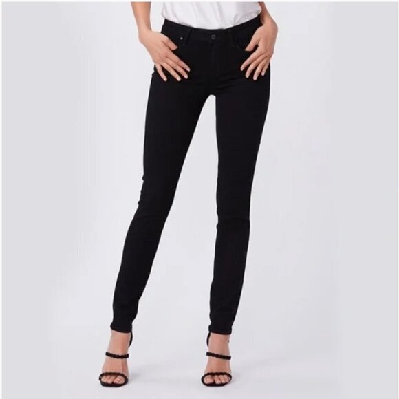 Paige sz 29 Verdugo Ultra Skinny Black Shadow Jeans - Picture 1 of 9